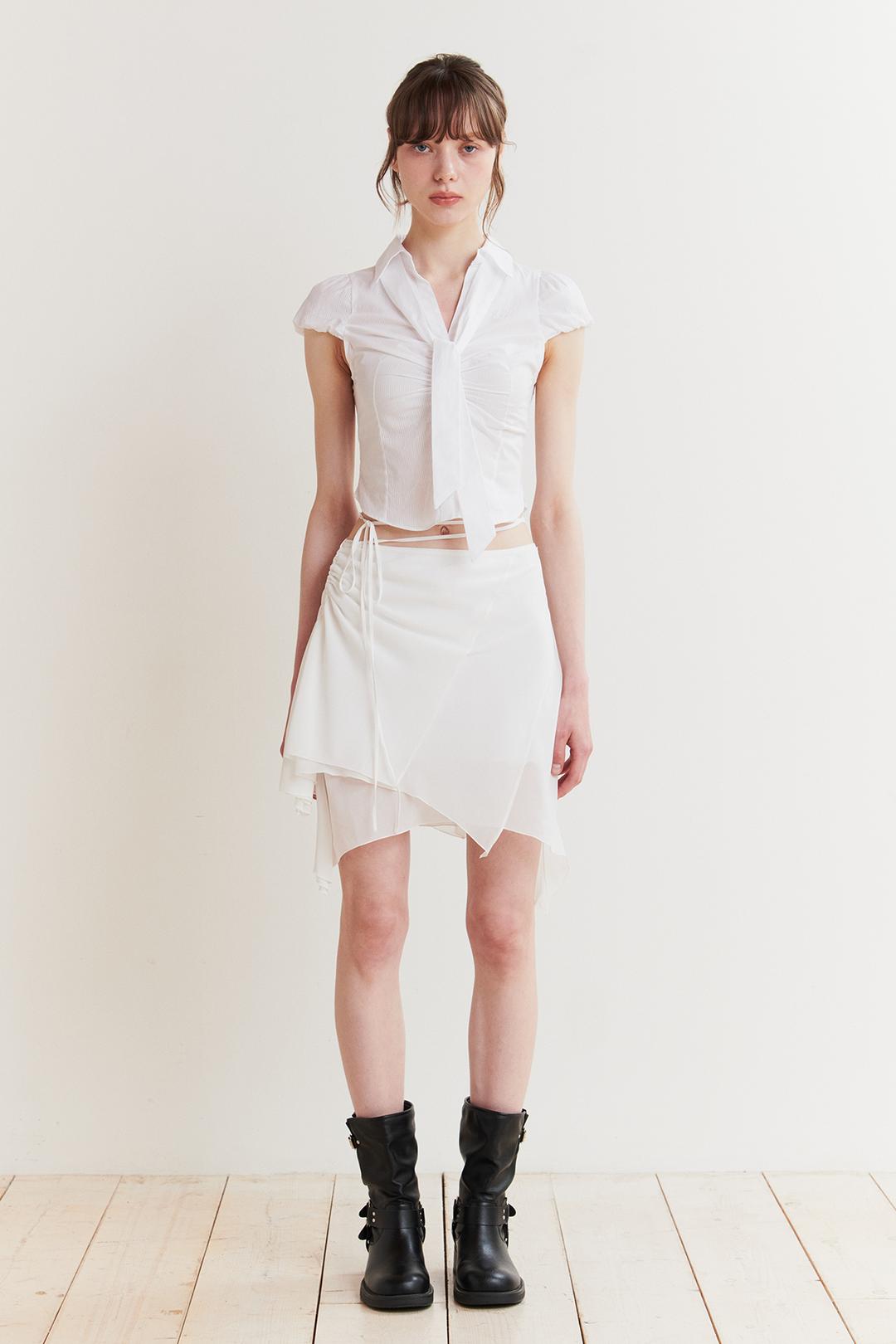 [6/18~] JADE SCARF SHIRT white