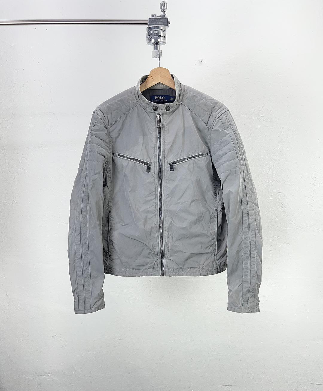 폴로 랄프로렌 라이트 그레이 나일론 바이커 자켓