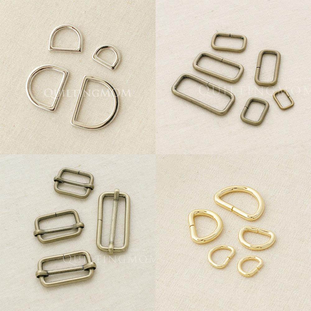 퀼팅맘 가방 연결 고리 장식 O링 D링 사각링 (오링 디링 가방부자재)