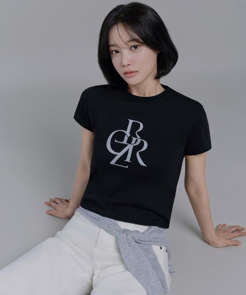 심볼 로고 크롭 반팔 티셔츠_4COLORS