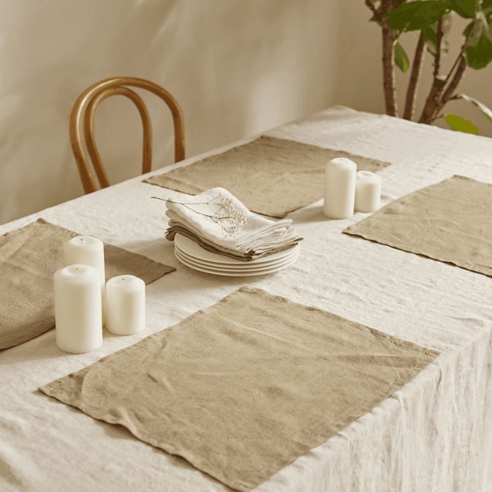 프렌치 린넨 식탁 테이블매트 (4colors)