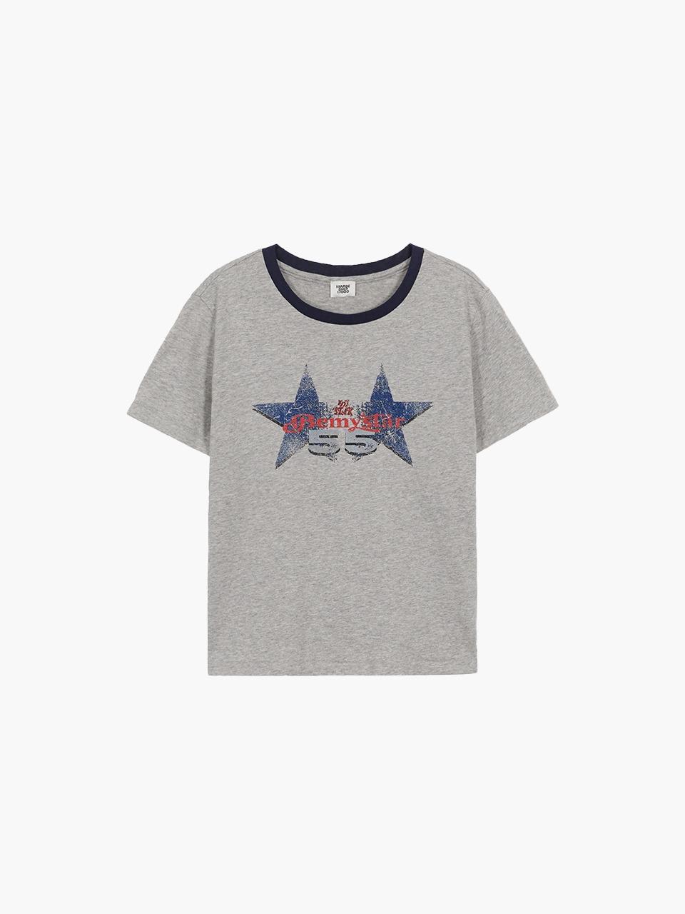 WASHED VINTAGE T-SHIRT_melange grey