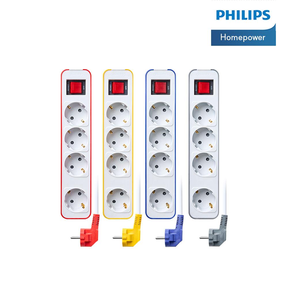 필립스 컬러탭 고용량멀티탭 과부하차단 4구 3M
