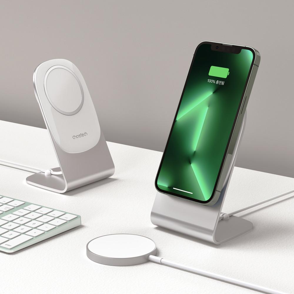 초텍 아이폰 14 13 맥세이프 고속 무선충전기 (거치대 세트) H047