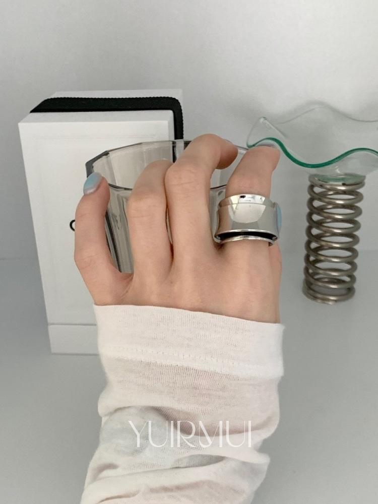 유이르무이 칩 이중 볼드 패션 반지 1color