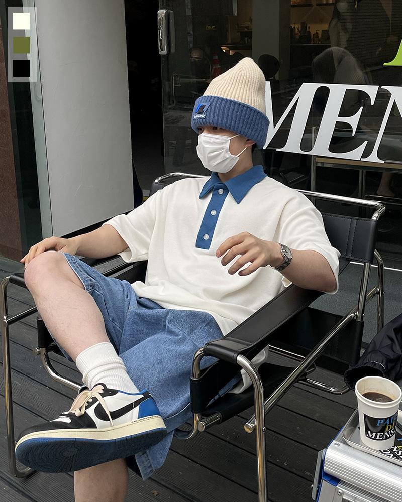 이지 카라 니트 티셔츠 (3 color)