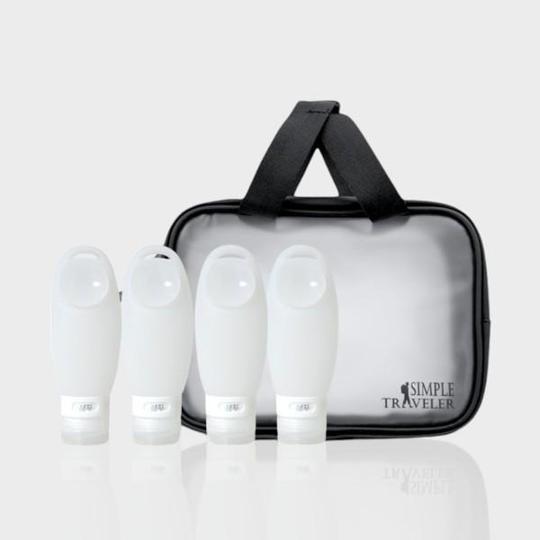 여행용 실리콘공병 퓨어보틀 파우치 세트