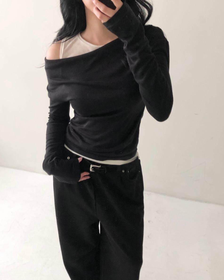 오프 레이어드 티셔츠 (2color)