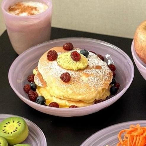 샐러드 디쉬 20cm + 접시16cm 2P 로얄 라일락