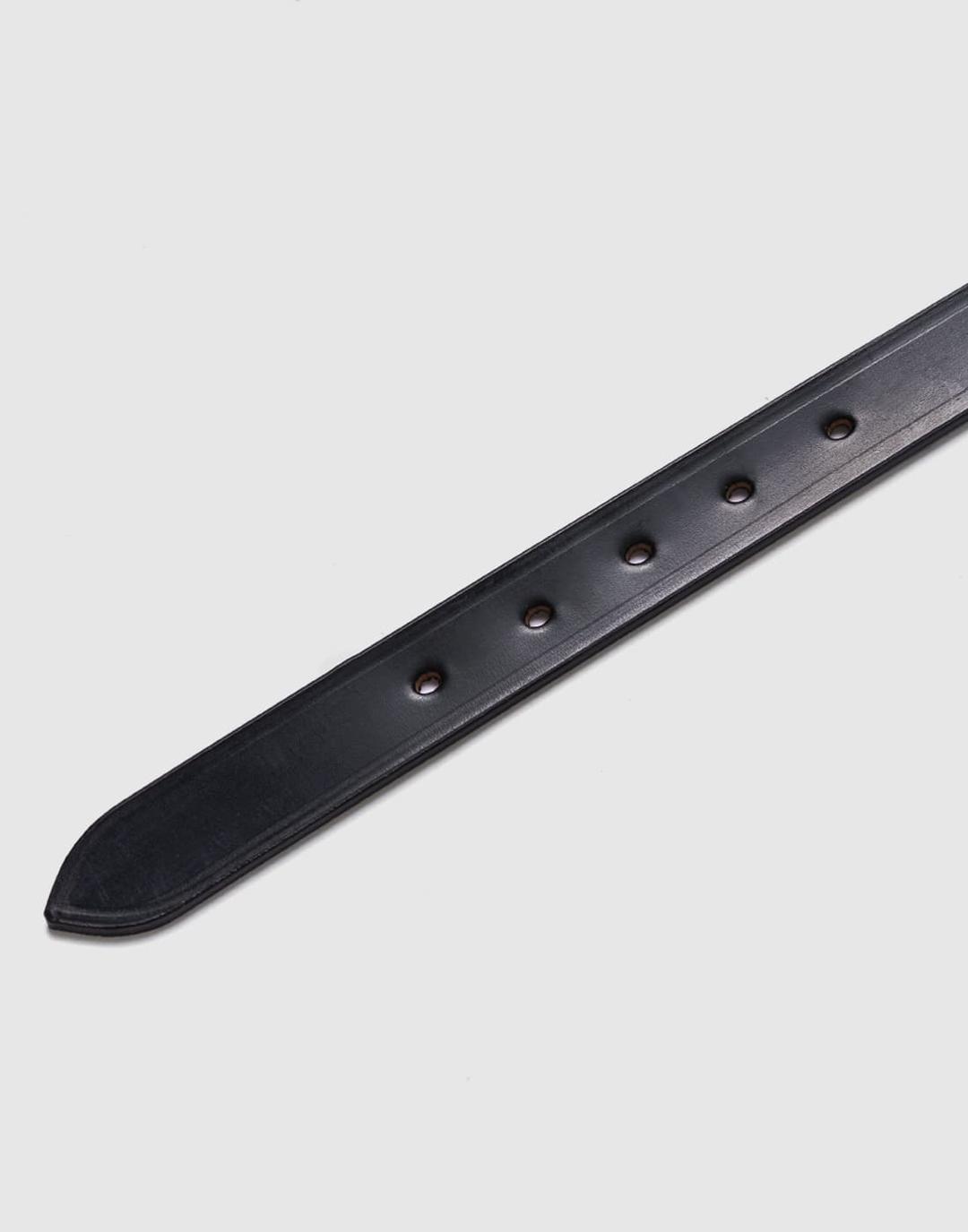 1" Upton (no tip) Nickel Buckle Belt (Black)