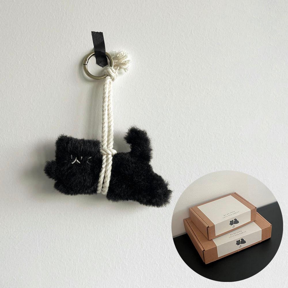 액막이 명태 고양이 키링_오너먼트_Lucky cat (Black,small)