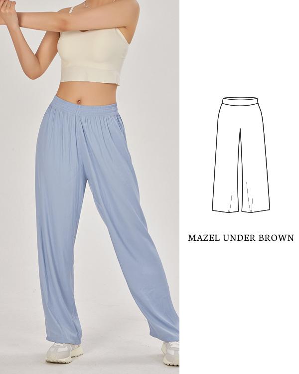 올밴딩 실크 와이드팬츠
