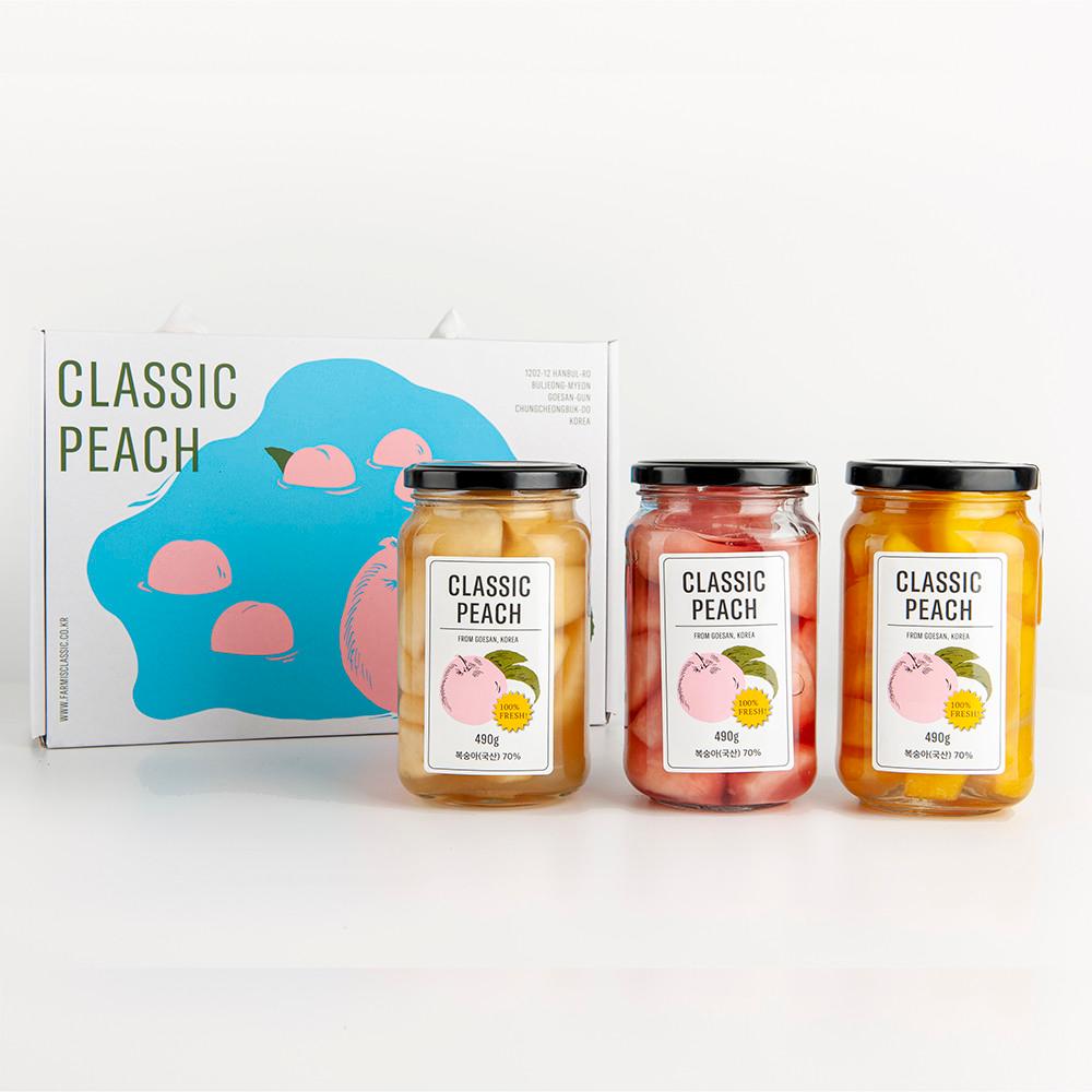 괴산 복숭아 병조림 통조림 황도 백도 선물세트 임산부 과일 답례품 결혼 병원 명절 추석