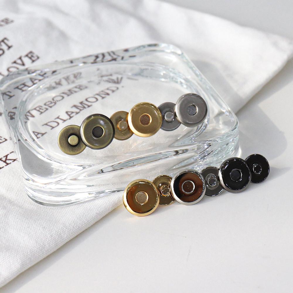 비행 자석단추 15mm 6color 가방 부자재 미니 자석도트