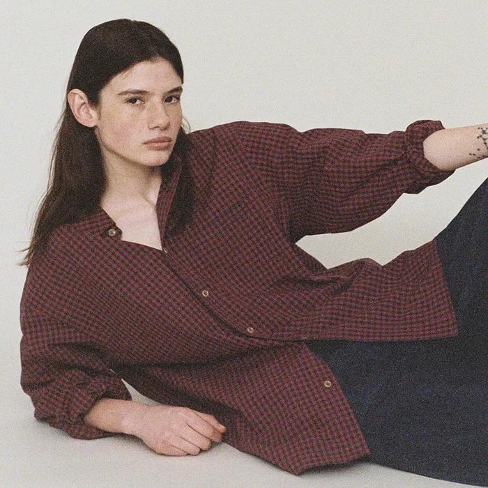 [2nd] Benjamin check shirt_vintage red