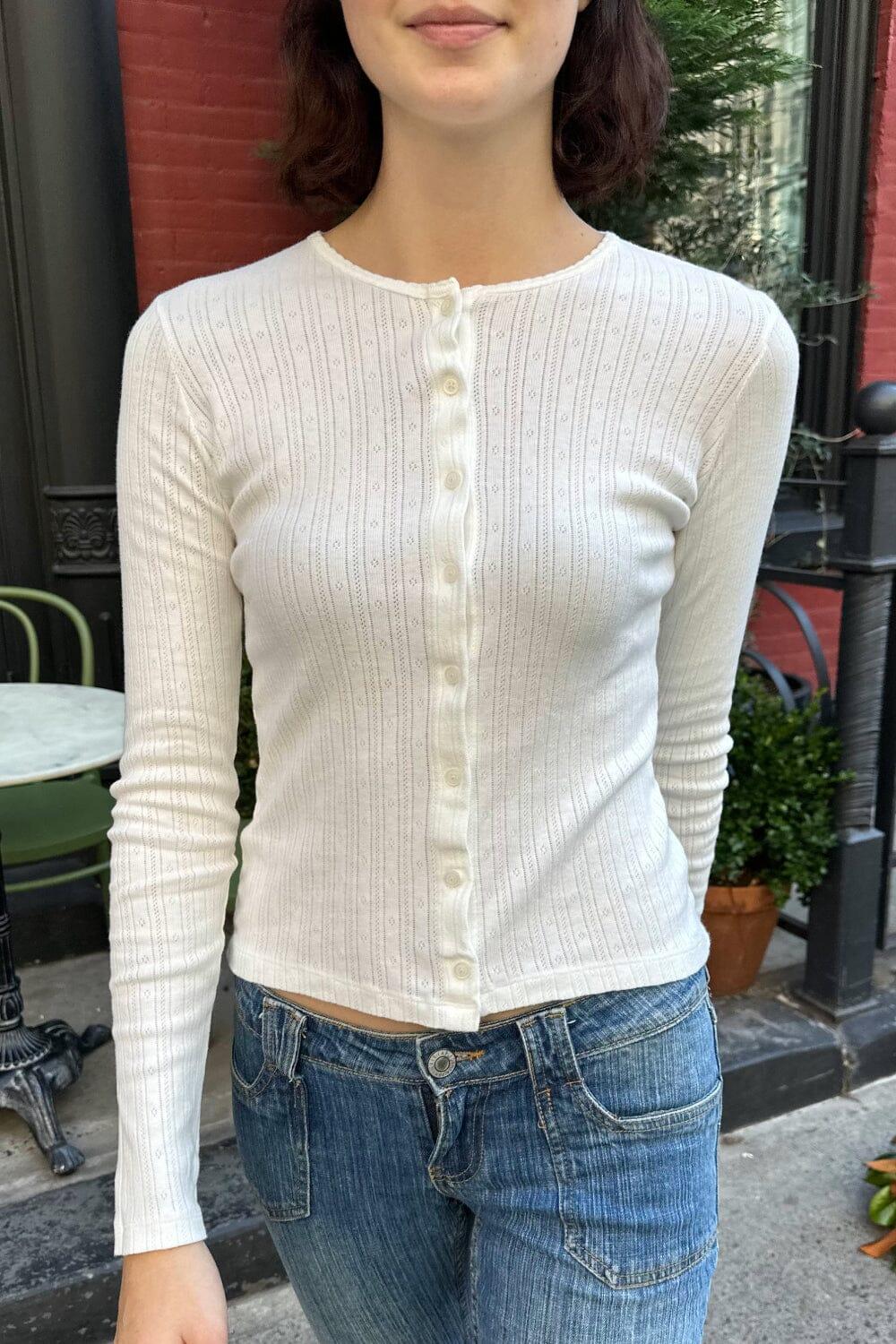 Zelly Eyelet Top - White / S