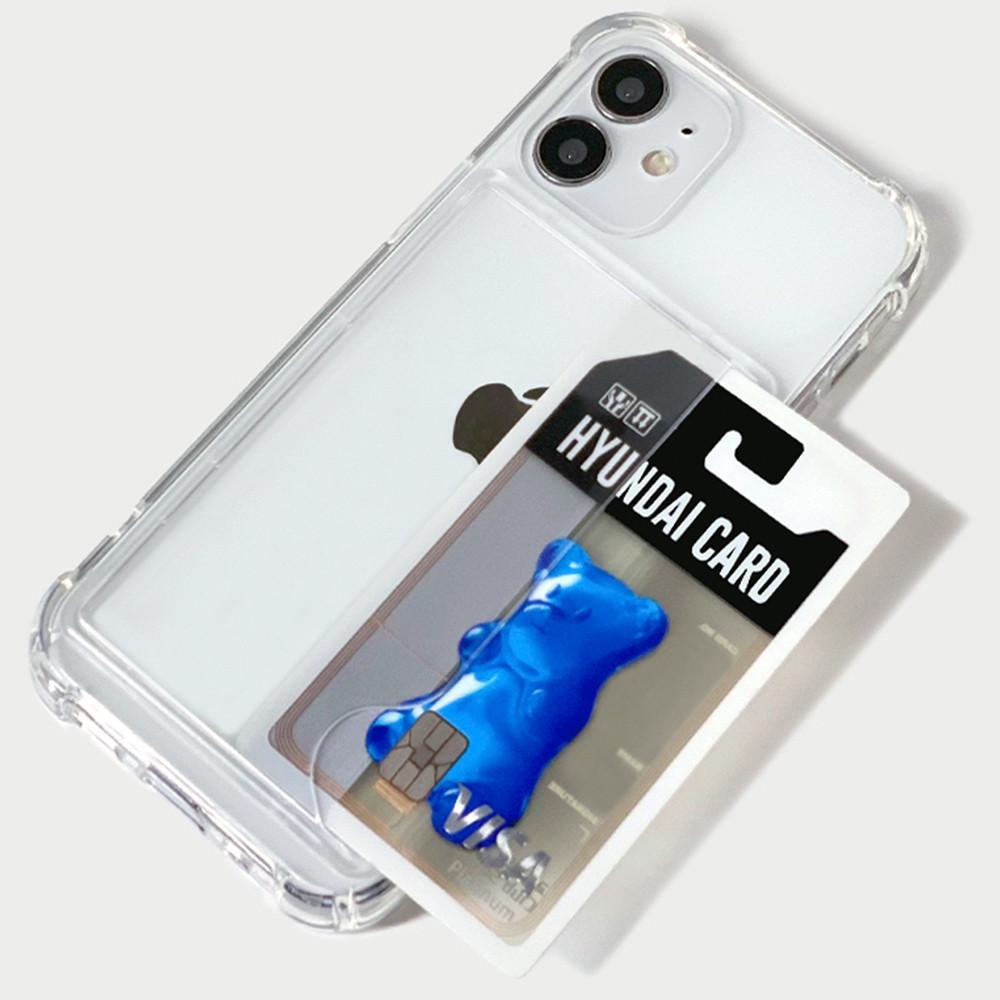 아이폰 카드케이스 투명 포켓수납 변색없는 아이폰12 미니
