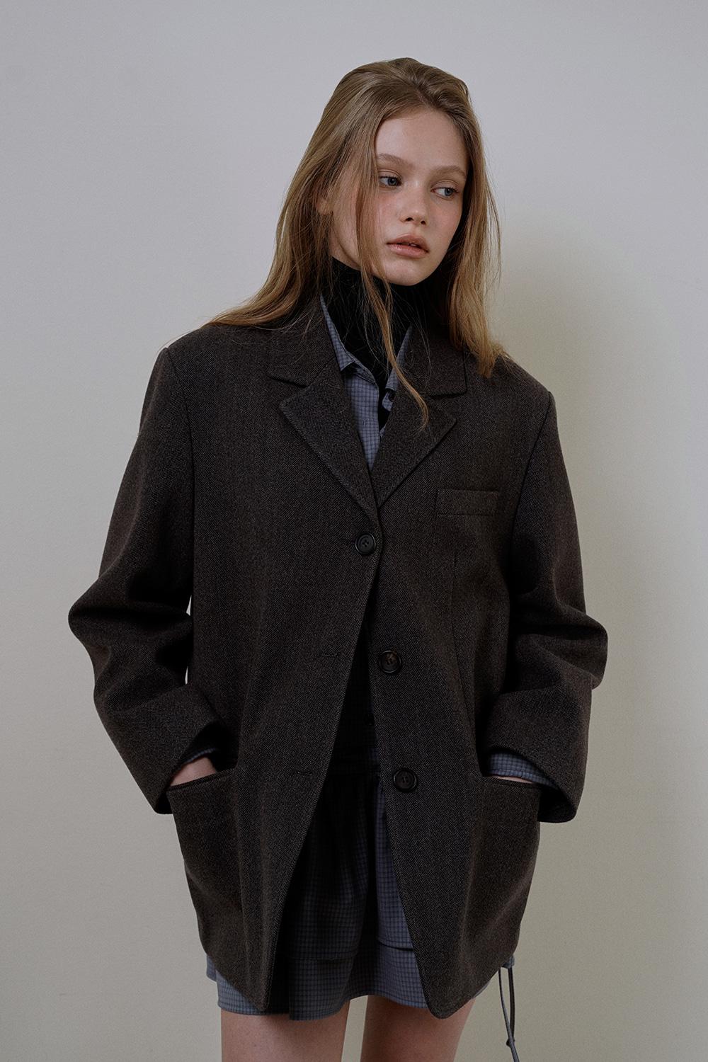 Mago herringbone jacket_charcoal