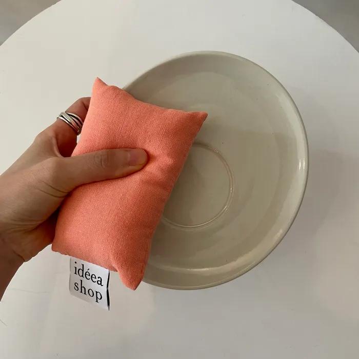 Stitch pot holder - peach 주방장갑