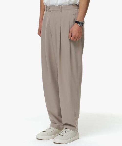 밴딩 실루엣 팬츠 베이지