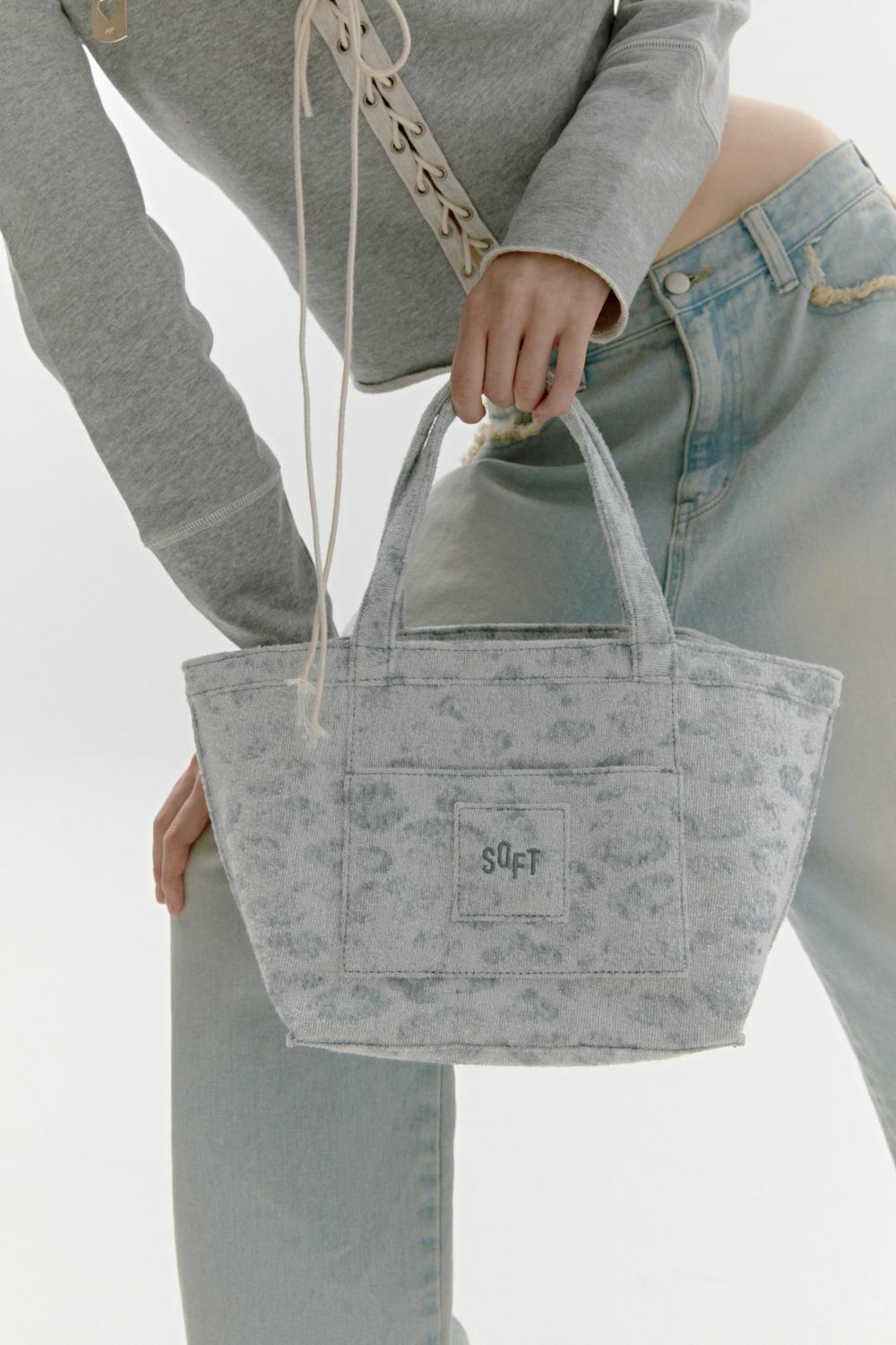 SOFT TERRY MARKET BAG [LEOPARD GRAY]