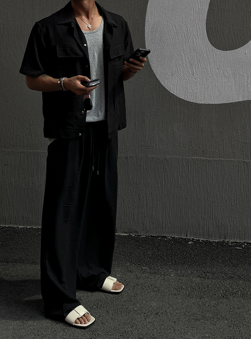 메이즈 린넨 밴딩 팬츠