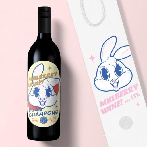 “토끼와인"2023년 토끼의해 오디와인 1병 + 쇼핑백