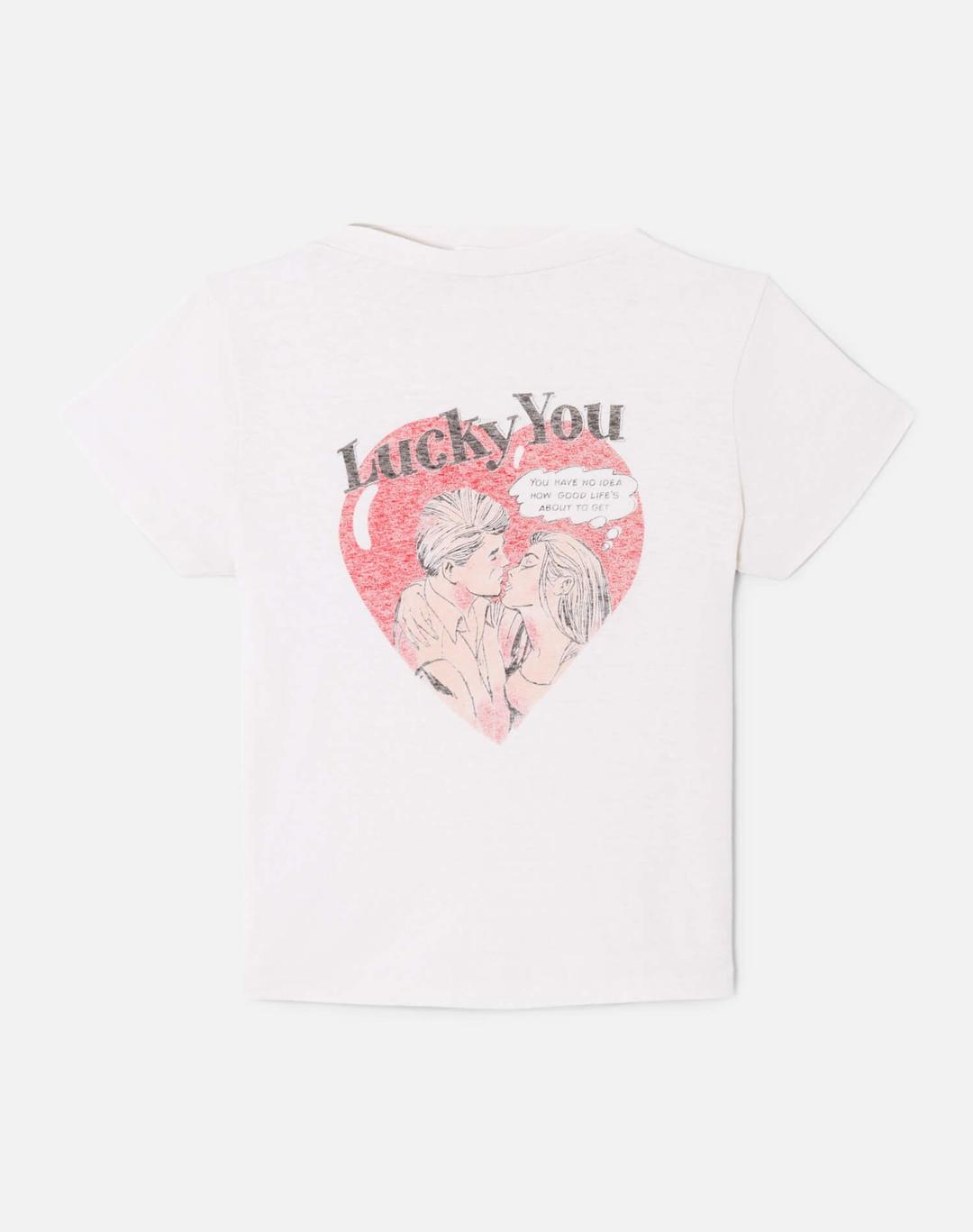 Classic "Lucky You" Tee - Vintage White - Vintage White / S