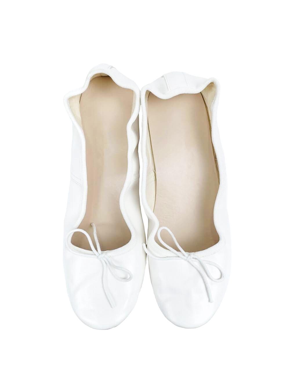 light ribbon flat shoes