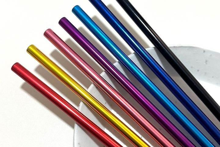 연마제 제거 NO! 알루미늄 다회용 빨대(유광 20cm, 무료각인)