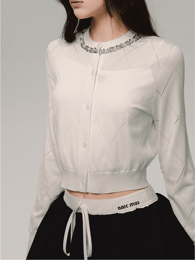 [OAK MOO] "Embrace Change\" - Ice Silk Round Neck Cardigan