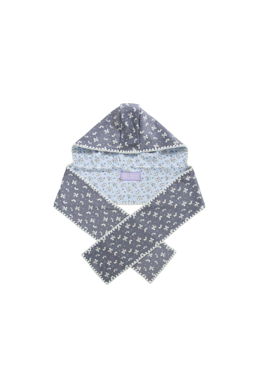 reversible hood muffle blue grey