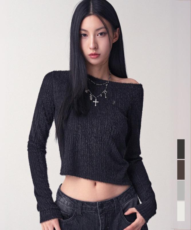 Hazle Hairly Unbalance Tee_4Colors