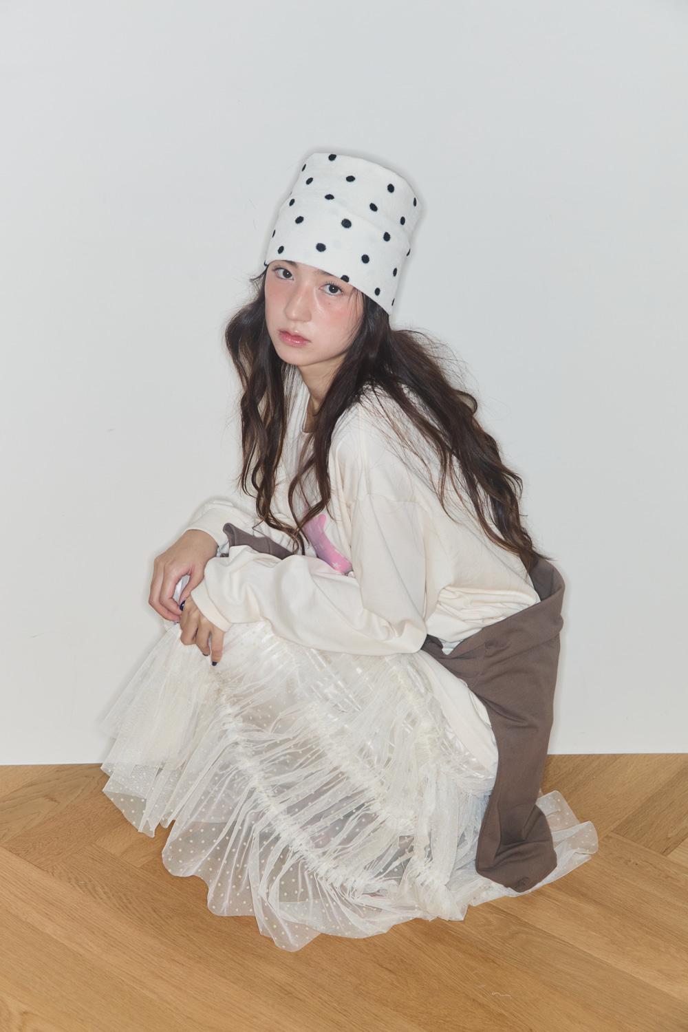 BABY DOT TULLE SKIRT (YELLOW)