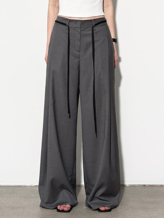 로프 와이드 슬랙스