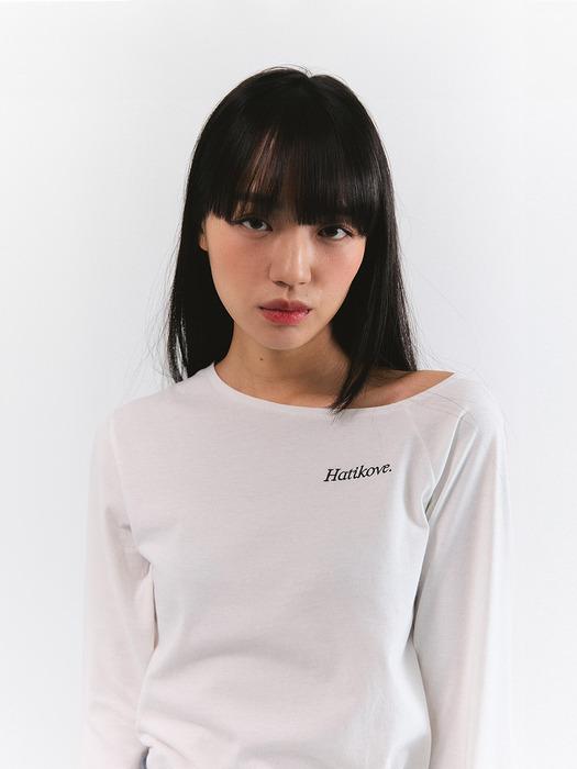 Unbalance_Long Sleeve Tshirt_White