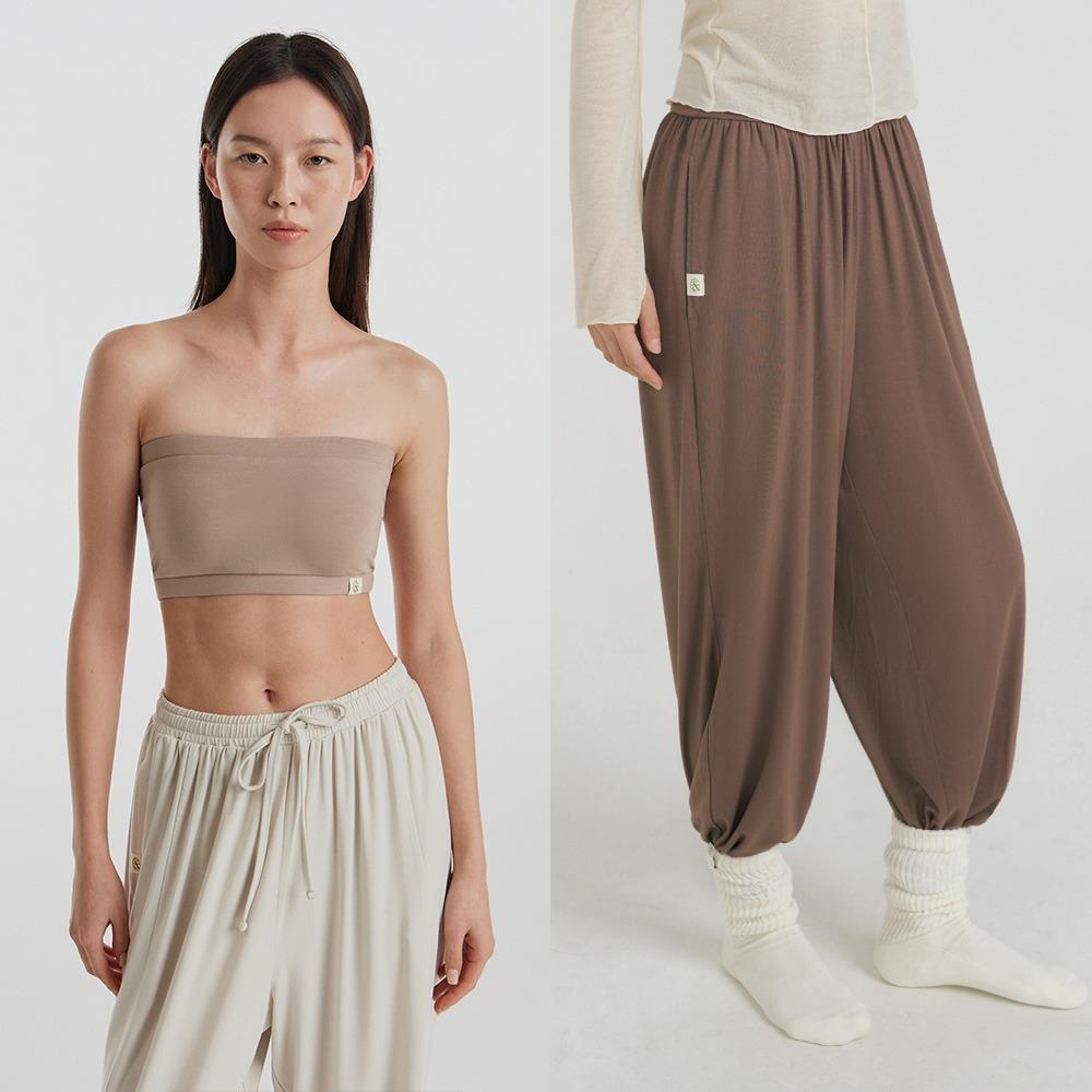 [SET] 반다 소프트 매일 수련 튜브탑 + 우먼즈 팬츠
