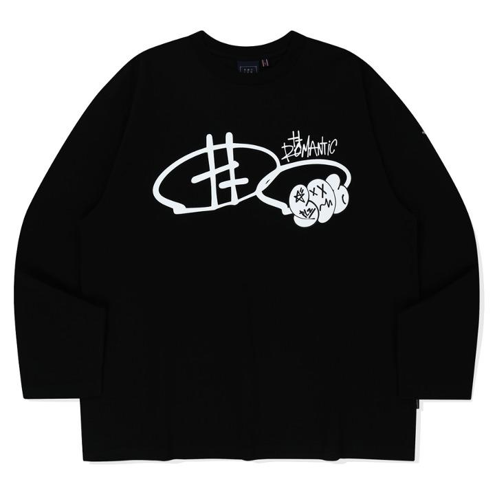 SCRIBBLE SHINING L/S_BLACK