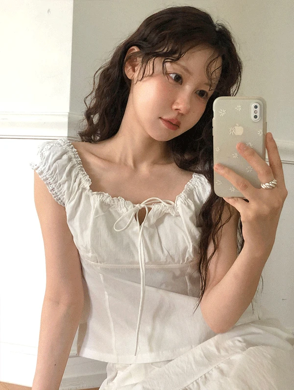 밀링 스모크나시블라우스 (단독주문만 당일 출고 가능!)