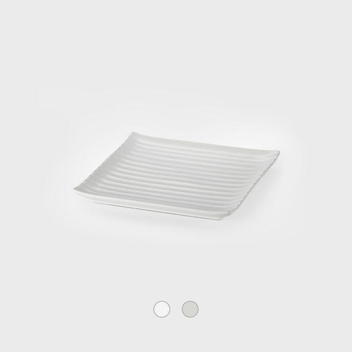 미각 색 정사각 접시 20cm