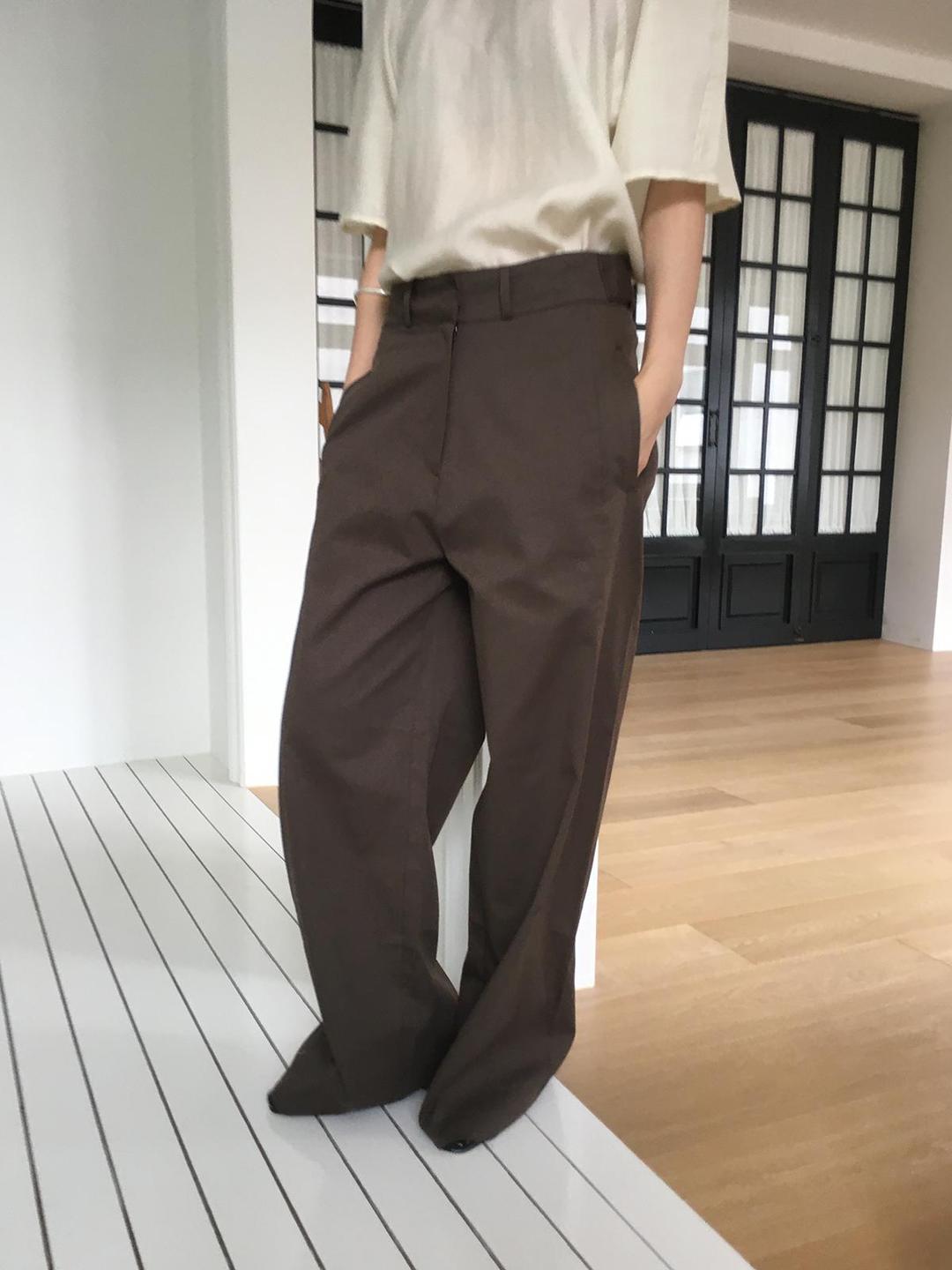 미엔느 [미엔느] steady cotton wide pants / 스테디 코튼 와이드 팬츠 (2col) 입고지연