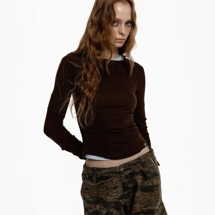 BASIC LAYERED SLEEVE BROWN