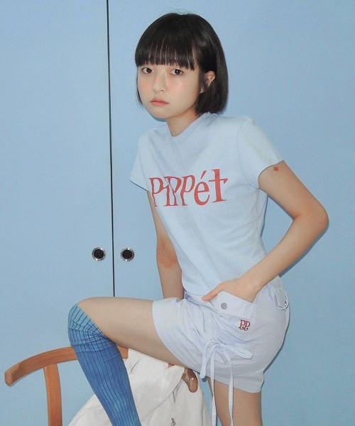 Pippet Round Crop T-shirt (sky blue)