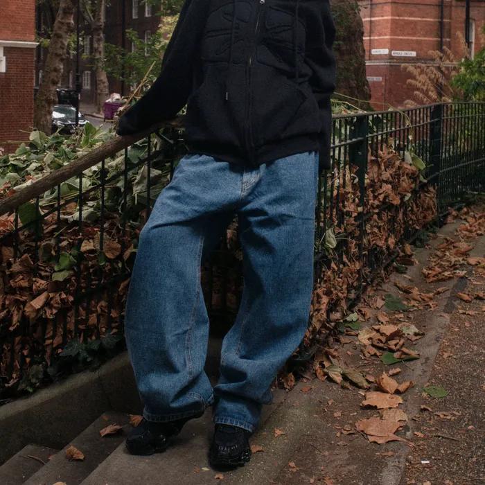 Essential Relaxed Denim Pants (Blue)