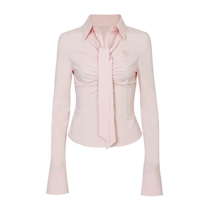 [단독선오픈]VIVIAN SCARF SHIRT pink [12월 29일 예약 배송]
