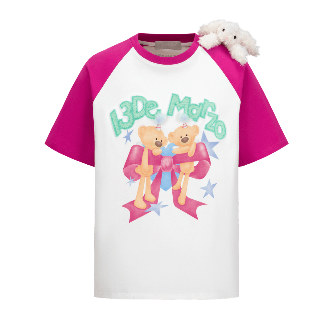 13DE MARZO Digital Printing Shoulder T-shirt