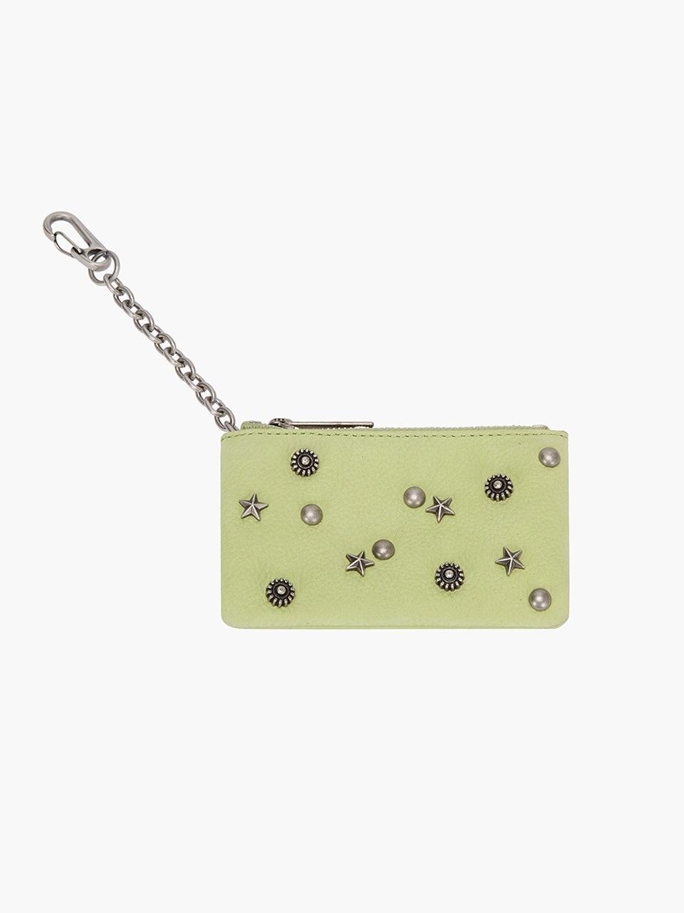 FULL STUD ZIPPER WALLET_avocado nubuck