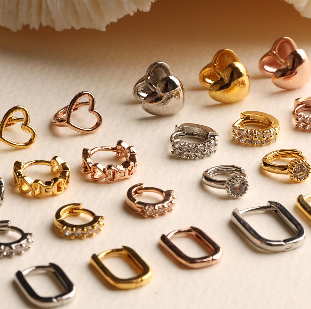 모던 데일리 귓볼 귓바퀴 원터치 링 피어싱 귀걸이 9종 모음