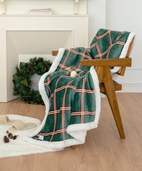 카스테라 극세사 밍크 양털 담요 그린 3size