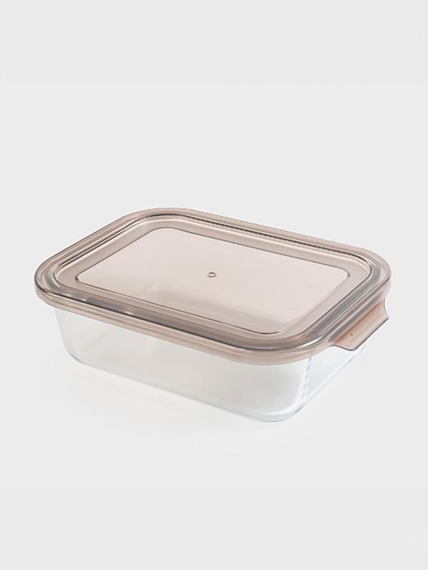 내열유리 직사각 저장용기 1L